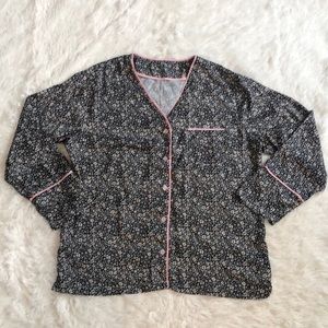 Summersalt silky feeling button down floral pajama top 🌸